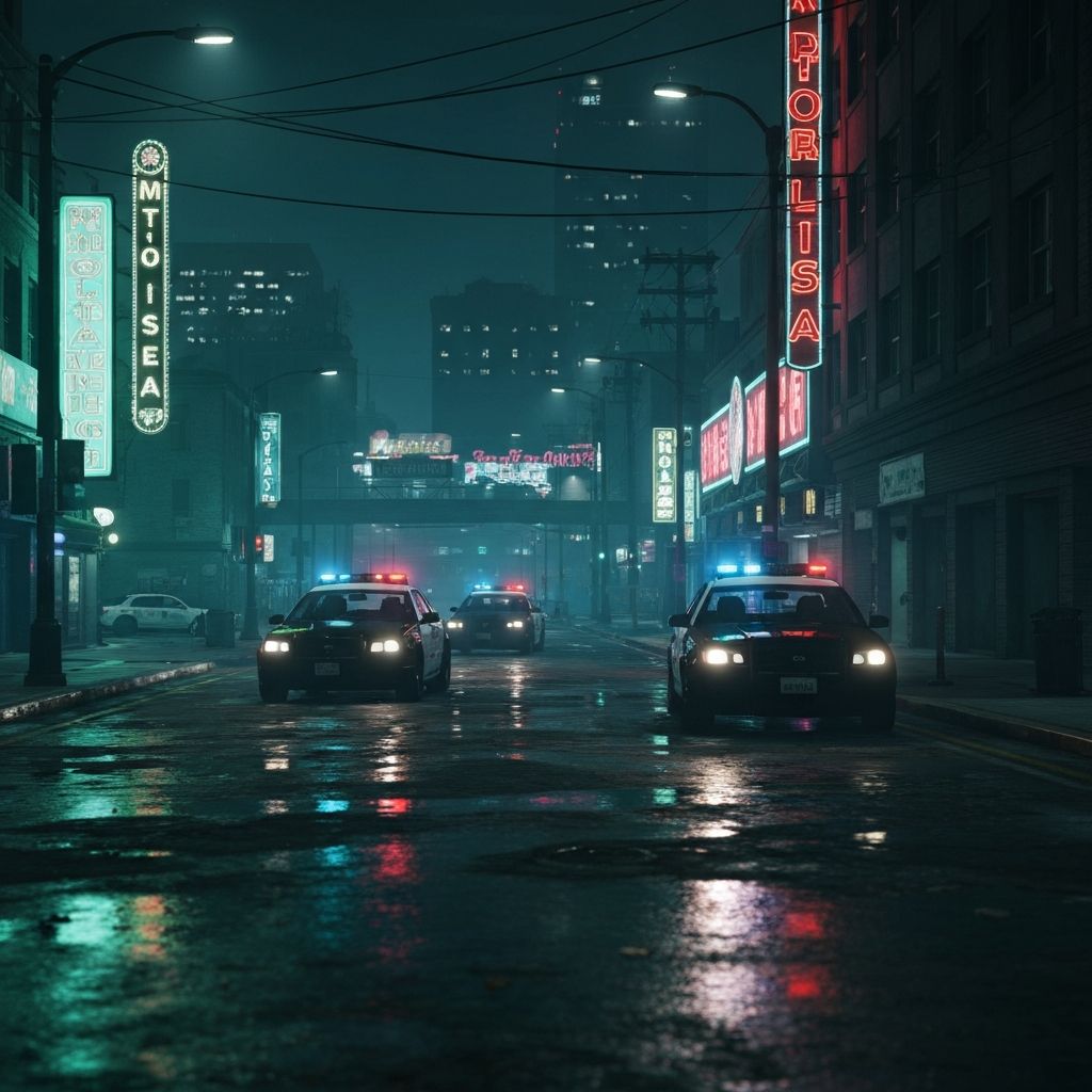 Actionfylld rollspelsscen på gatorna